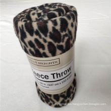 Cheetah Printed Polar Fleece Throw Blanket